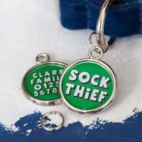 Personalised Dog ID Tag - Sock Thief